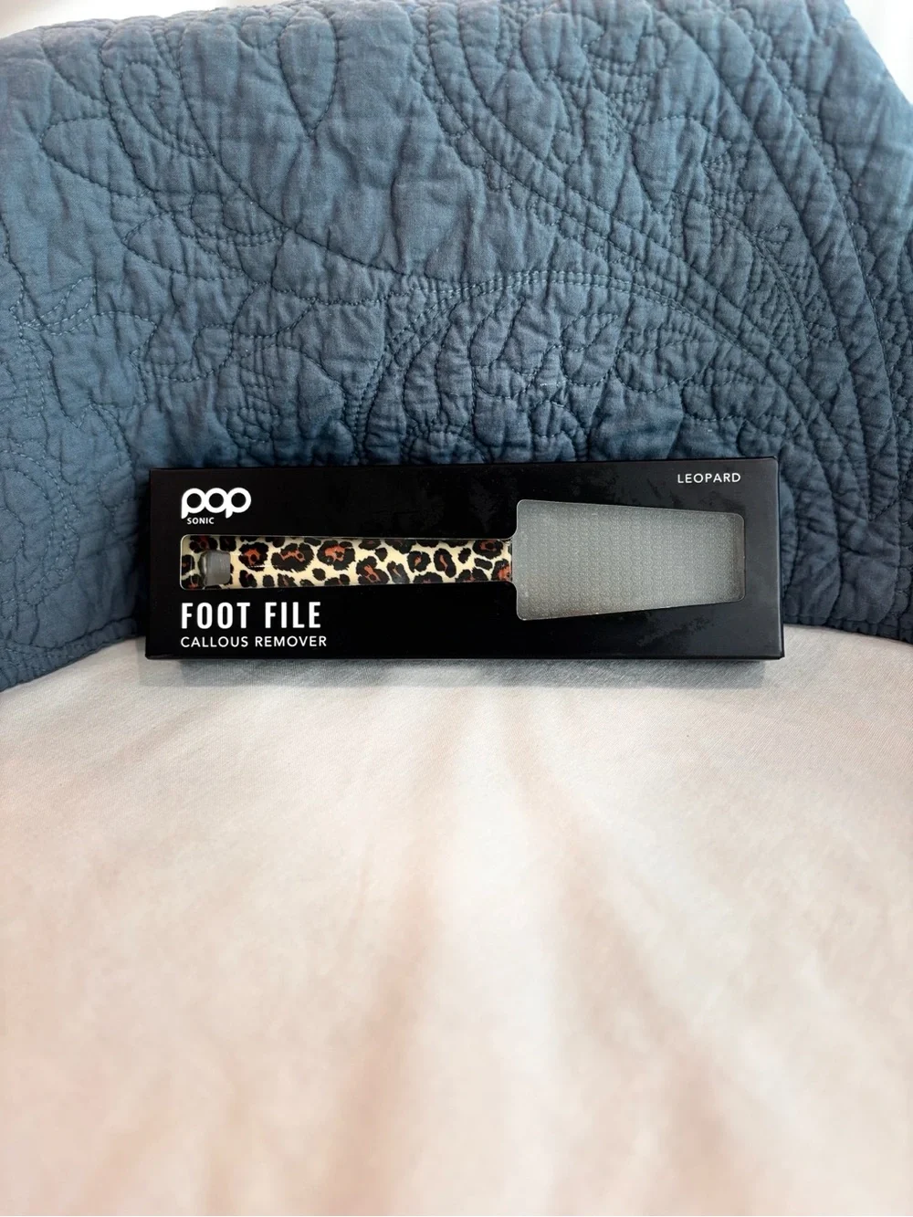 Pop Sonic Leopard Nano Glass Foot File Callus Remover NEW